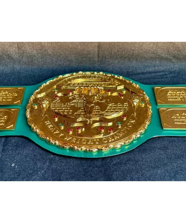 Hulk Hogan Signed WWF Big Green Championship Belt 13lbs Replic $545.60 Signed Items