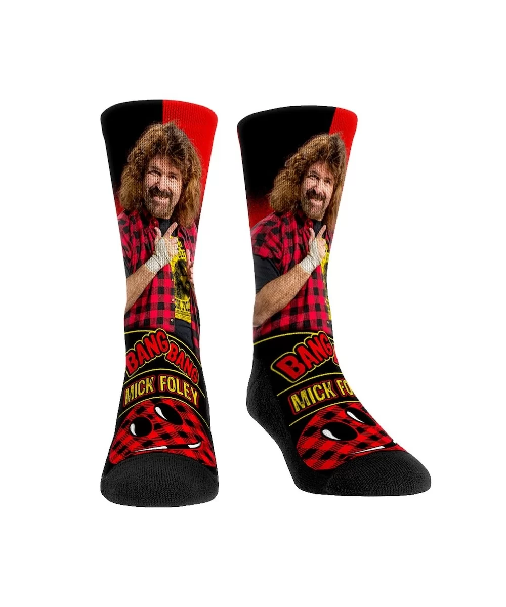 Unisex Rock Em Socks Mick Foley Stare Down Crew Socks $5.40 Apparel