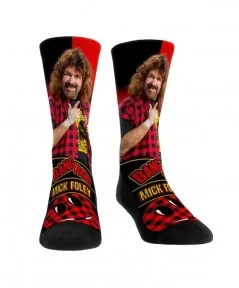 Unisex Rock Em Socks Mick Foley Stare Down Crew Socks $5.40 Apparel