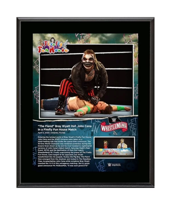 "The Fiend" Bray Wyatt Framed 10.5" x 13" WrestleMania 36 Sublimated Plaque $7.20 Home & Office