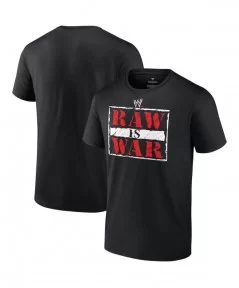 Men's Fanatics Branded Black WWE RAW is War Retro Logo T-Shirt $9.12 T-Shirts