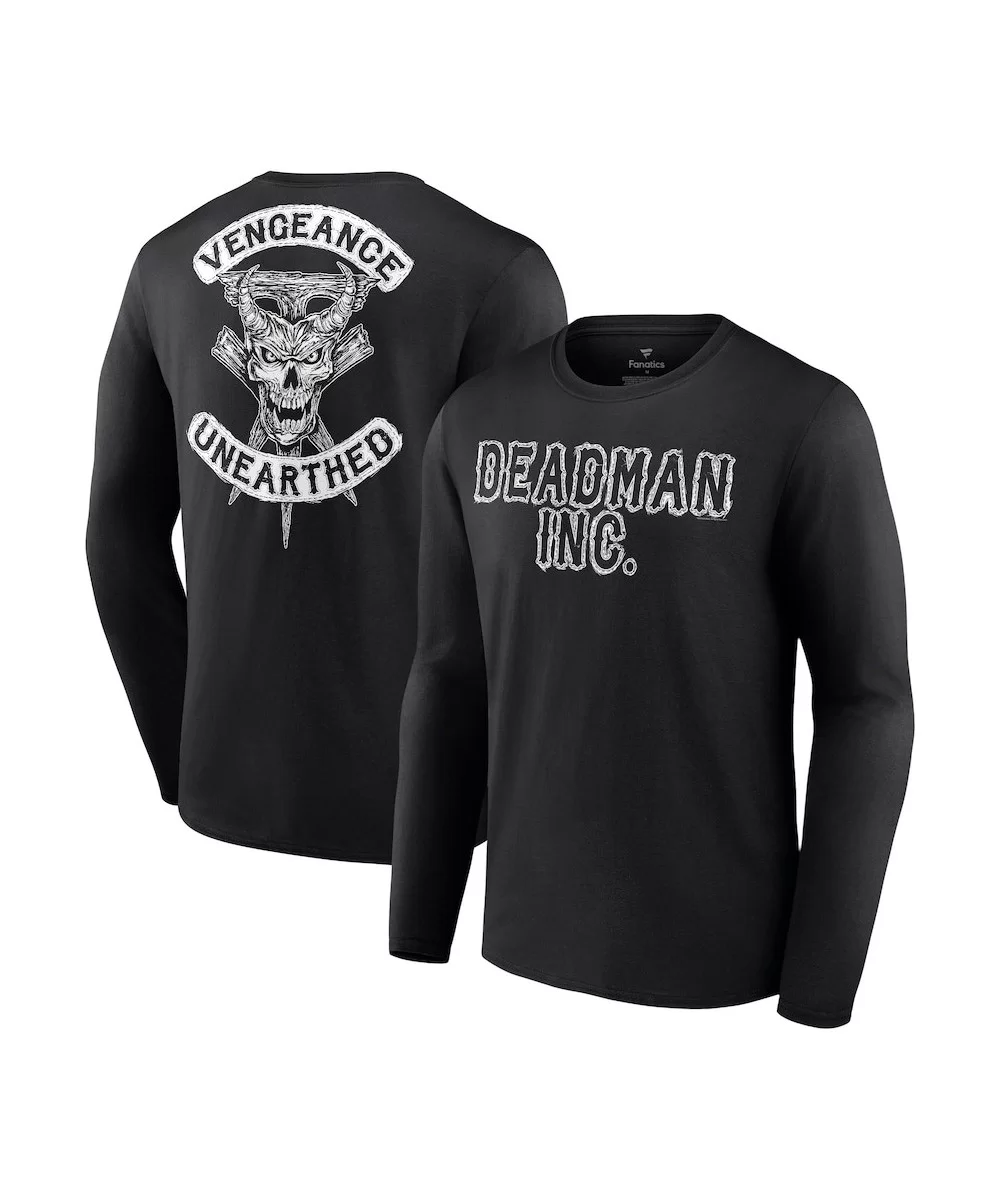 Men's Fanatics Branded Black The Undertaker Vengeance Unearthed Retro Long Sleeve T-Shirt $11.76 T-Shirts