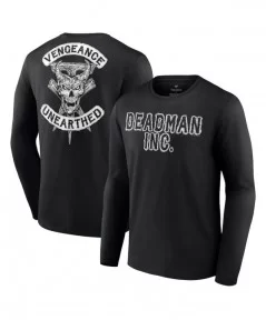 Men's Fanatics Branded Black The Undertaker Vengeance Unearthed Retro Long Sleeve T-Shirt $11.76 T-Shirts