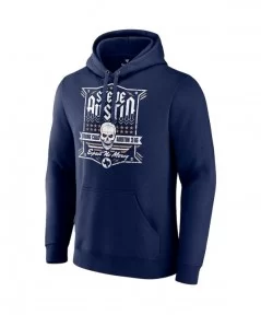 Men's Fanatics Branded Navy "Stone Cold" Steve Austin Expect No Mercy Pullover Hoodie $19.20 Apparel