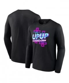 Men's Fanatics Branded Black UpUpDownDown Logo Long Sleeve T-Shirt $9.24 T-Shirts