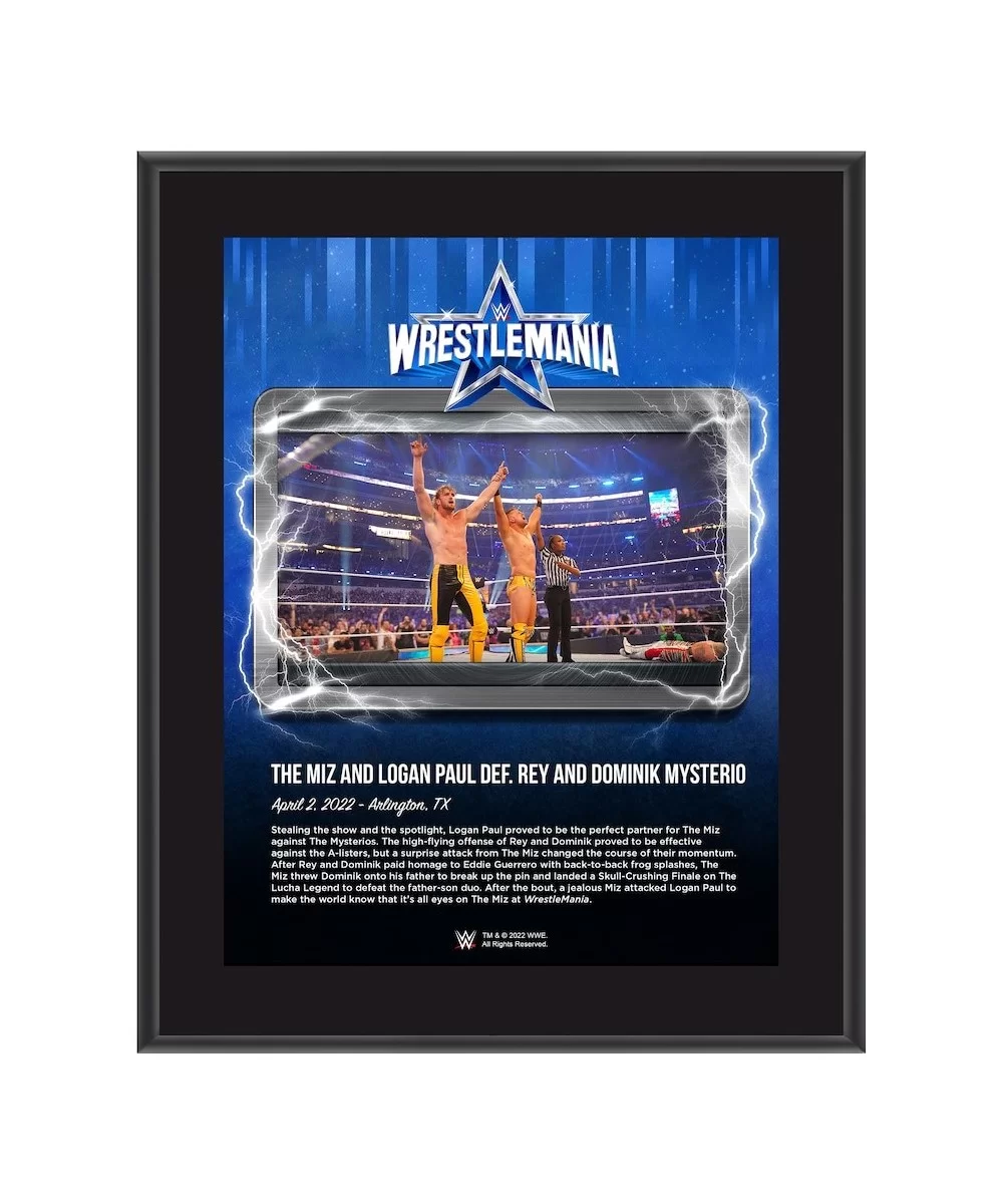 The Miz & Logan Paul 10.5" x 13" WrestleMania 38 Night 1 Sublimated Plaque $8.40 Collectibles