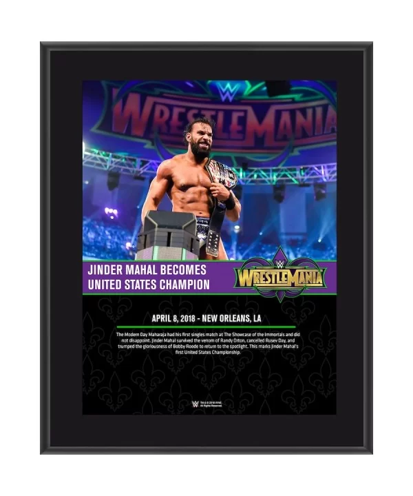 Jinder Mahal 10.5" x 13" WrestleMania 34 Sublimated Plaque $8.88 Collectibles