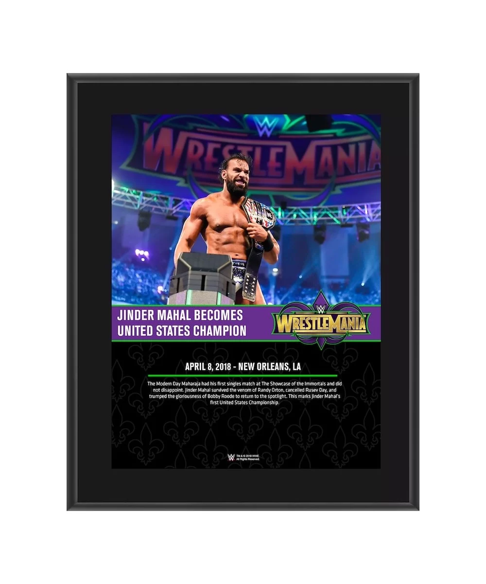 Jinder Mahal 10.5" x 13" WrestleMania 34 Sublimated Plaque $8.88 Collectibles