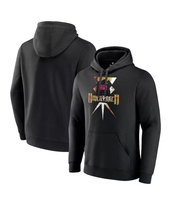 Men's Fanatics Branded Black The Undertaker Logo Pullover Hoodie $14.80 Apparel