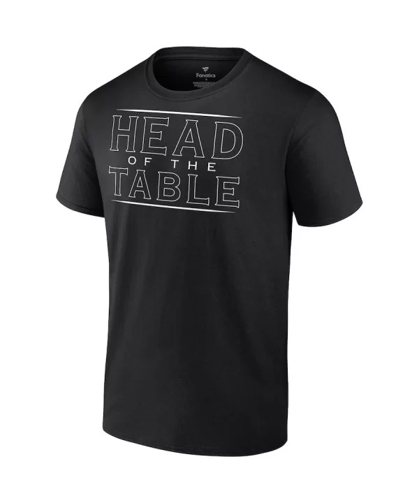 Men's Fanatics Branded Black Roman Reigns Head Of The Table T-Shirt $10.56 T-Shirts