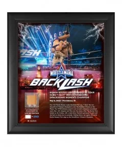 Ronda Rousey WWE Framed 15" x 17" 2022 WrestleMania Backlash Core Frame with a Piece of Match-Used Kendo Stick - Limited Edit...