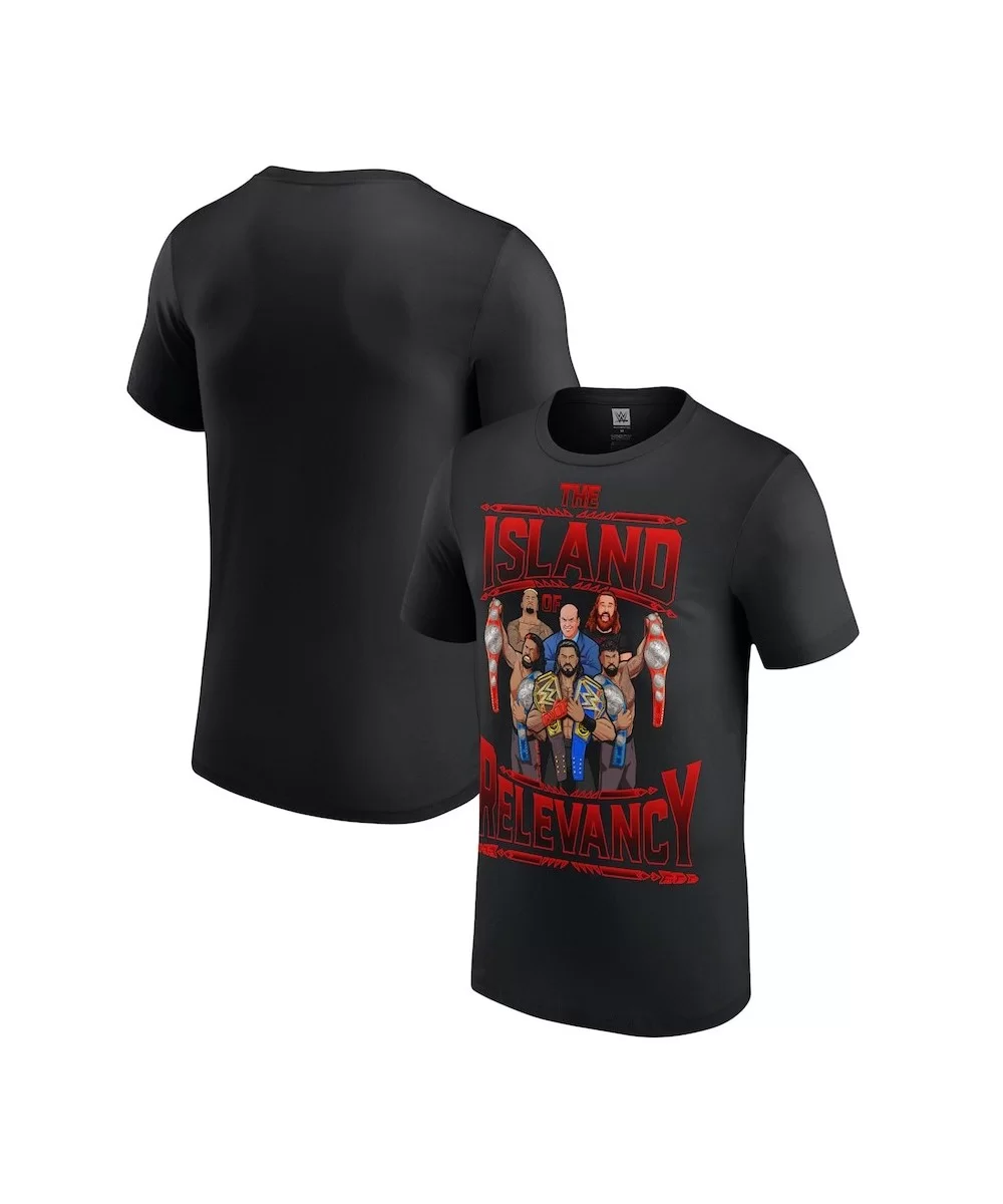 Men's Black The Bloodline Island of Relevancy T-Shirt $4.96 T-Shirts