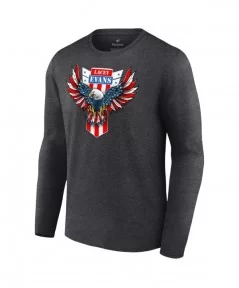 Men's Fanatics Branded Charcoal Lacey Evans Eagle Long Sleeve T-Shirt $9.24 T-Shirts