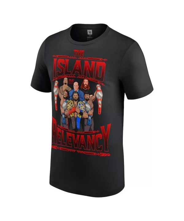 Men's Black The Bloodline Island of Relevancy T-Shirt $4.96 T-Shirts