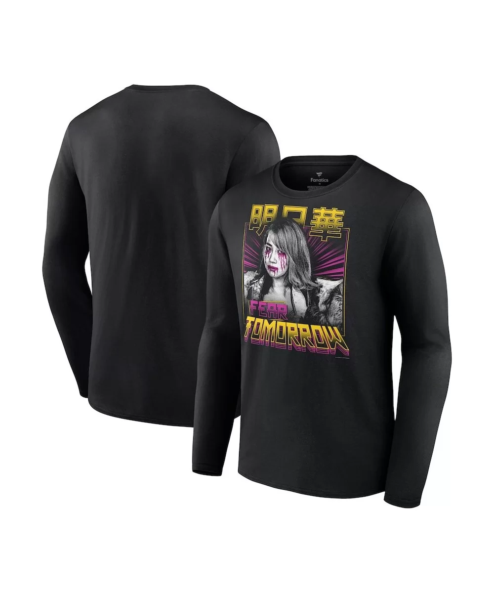 Men's Fanatics Branded Black Asuka Fear Tomorrow Long Sleeve T-Shirt $10.64 T-Shirts