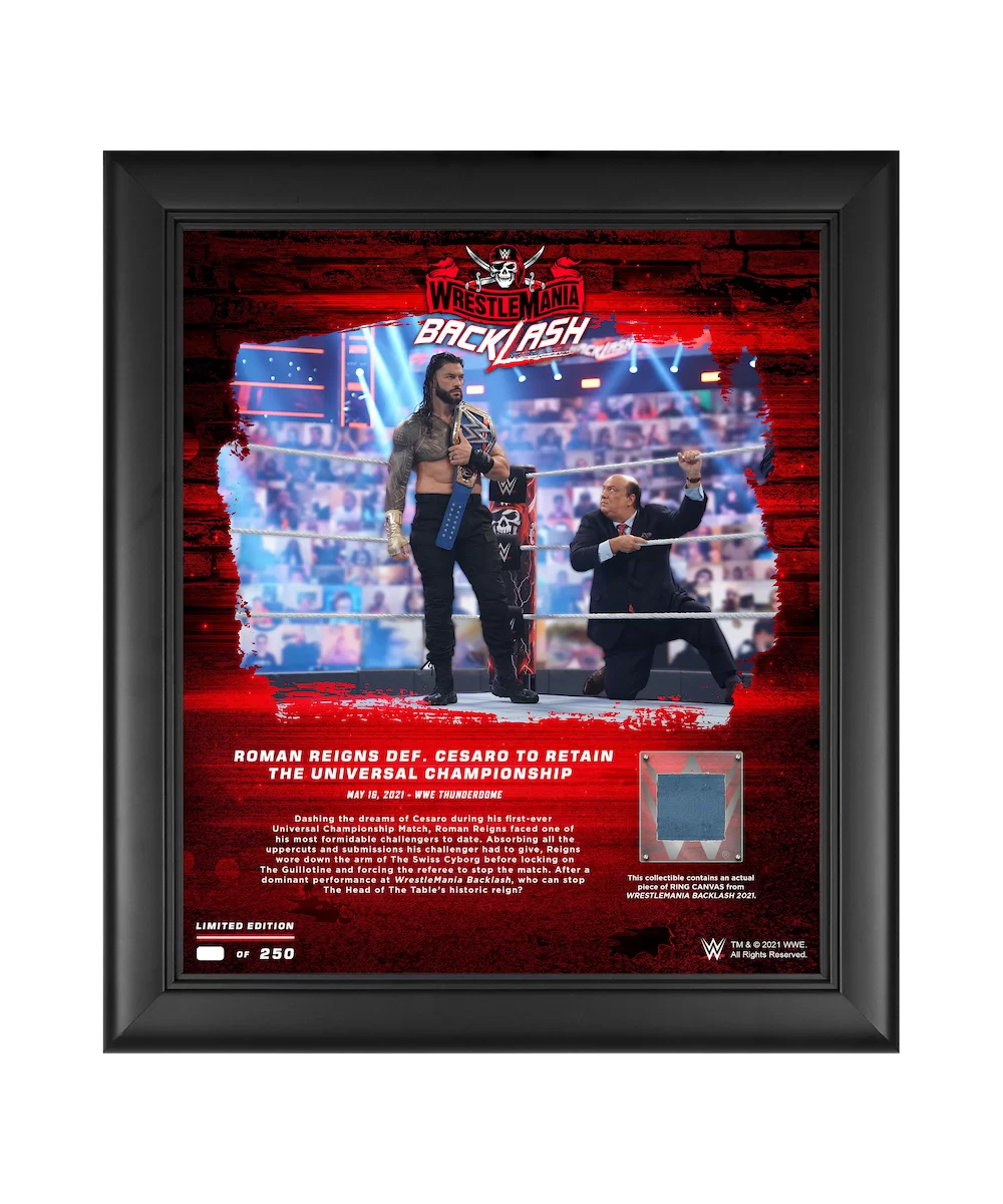 Roman Reigns WWE Framed 15" x 17" 2021 WrestleMania Backlash Collage - Limited Edition of 250 $25.20 Home & Office