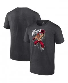 Men's Fanatics Branded Charcoal Rey Mysterio Leap T-Shirt $7.68 T-Shirts