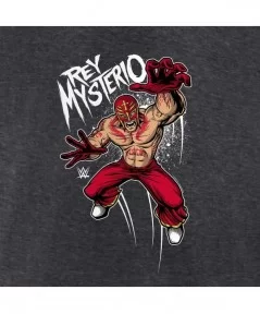 Men's Fanatics Branded Charcoal Rey Mysterio Leap T-Shirt $7.68 T-Shirts