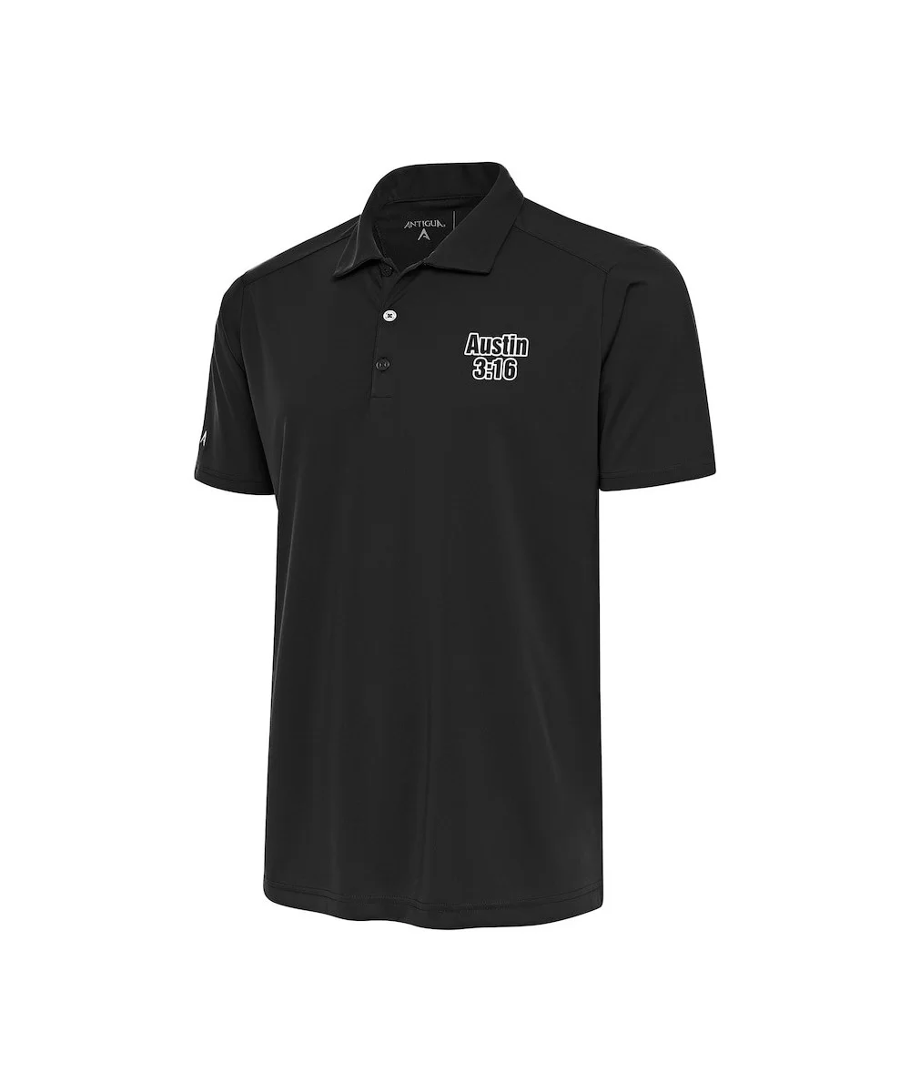 Men's Antigua Charcoal "Stone Cold" Steve Austin Big & Tall Tribute Polo $17.64 Apparel