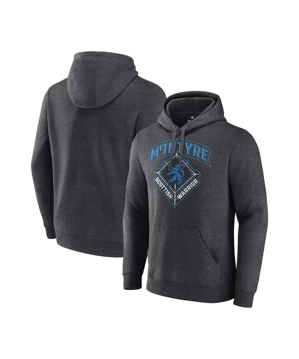 Men's Charcoal Drew McIntyre Scottish Warrior Pullover Hoodie $15.60 Apparel