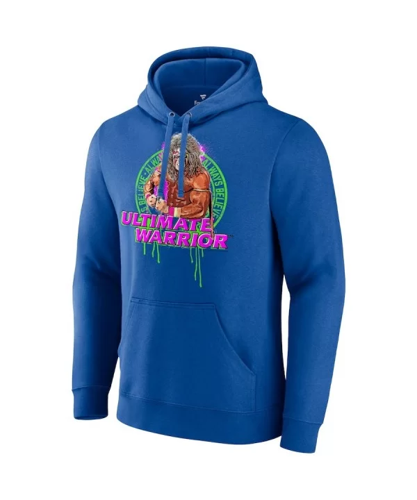 Men's Fanatics Branded Royal The Ultimate Warrior Always Believe Flex Pullover Hoodie $15.20 Apparel