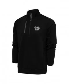 Men's Antigua Black/Gray "Stone Cold" Steve Austin Generation Quarter-Zip Pullover Top $19.68 Apparel