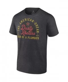 Men's Fanatics Branded Charcoal Dusty Rhodes Son of a Plumber T-Shirt $11.52 T-Shirts