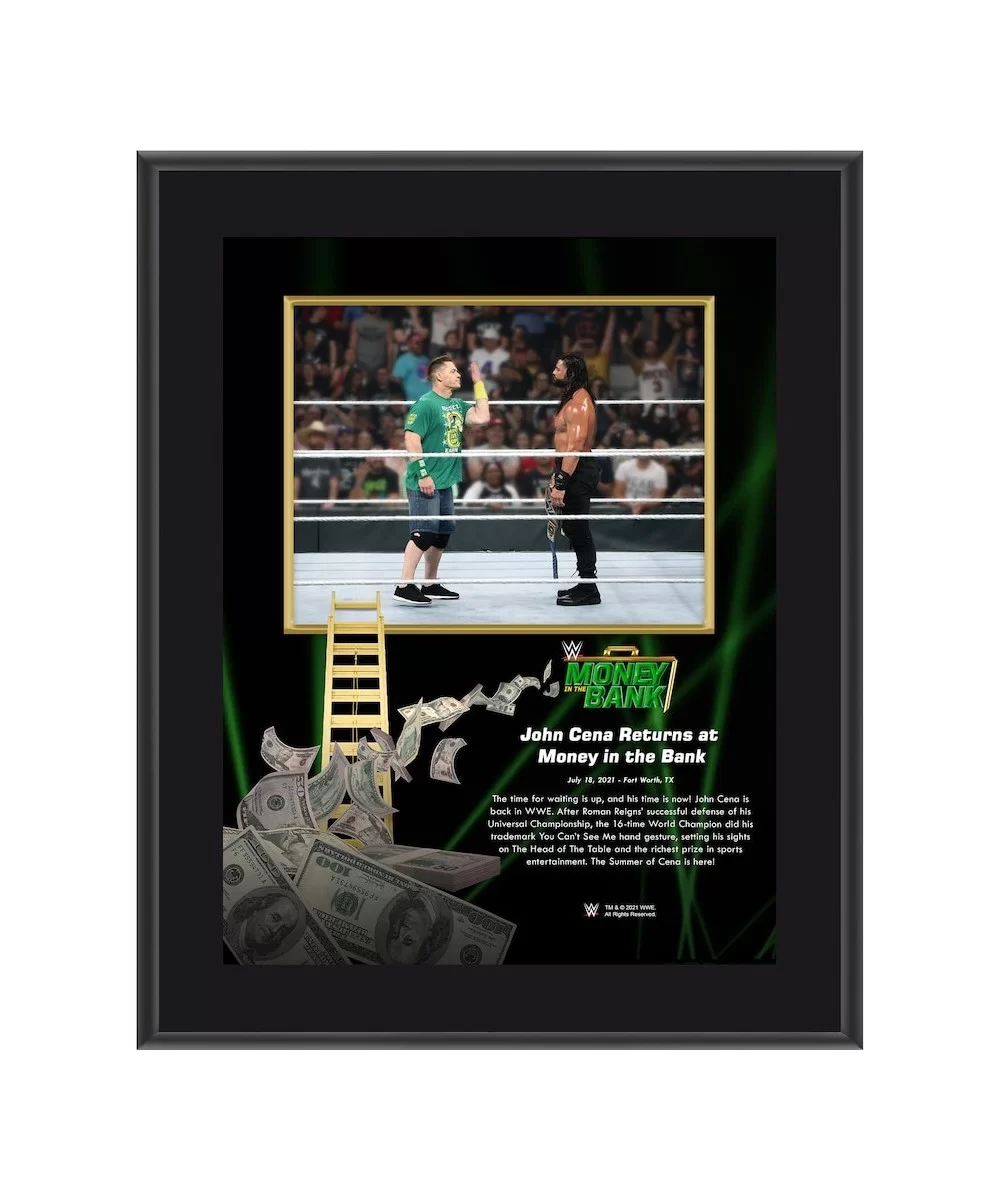 John Cena & Roman Reigns Framed 10.5" x 13" 2021 Money In The Bank Sublimated Plaque $9.84 Collectibles