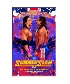 Bret "Hit Man" Hart vs. The British Bulldog 24" x 36" SummerSlam '92 Poster $14.40 Collectibles