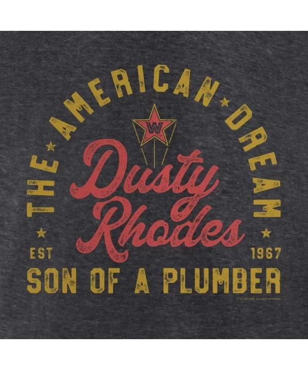 Men's Fanatics Branded Charcoal Dusty Rhodes Son of a Plumber T-Shirt $11.52 T-Shirts