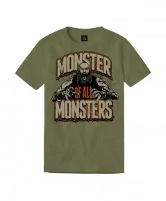 Men's Olive Braun Strowman Monster of All Monsters T-Shirt $9.84 T-Shirts