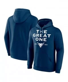 Men's Fanatics Branded Navy The Rock The Great One Pullover Hoodie $18.40 Apparel