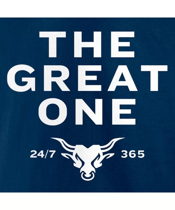 Men's Fanatics Branded Navy The Rock The Great One Pullover Hoodie $18.40 Apparel