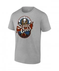 Men's Fanatics Branded Heather Gray "Stone Cold" Steve Austin 101 Proof Label T-Shirt $9.36 T-Shirts