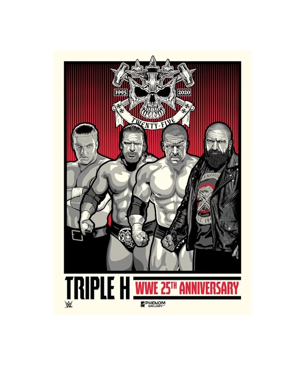 Phenom Gallery Triple H WWE 25th Anniversary 18" x 24" Framed Serigraph $53.76 Home & Office