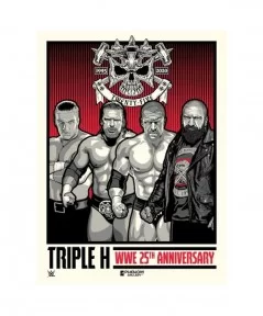 Phenom Gallery Triple H WWE 25th Anniversary 18" x 24" Framed Serigraph $53.76 Home & Office