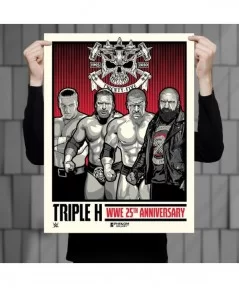 Phenom Gallery Triple H WWE 25th Anniversary 18" x 24" Framed Serigraph $53.76 Home & Office