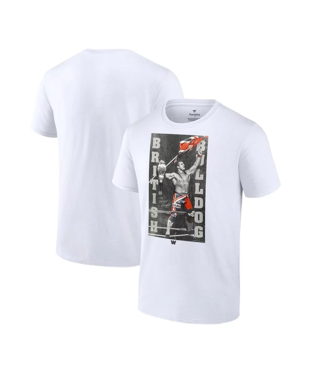 Men's Fanatics Branded White British Bulldog Old School Photo T-Shirt $10.32 T-Shirts