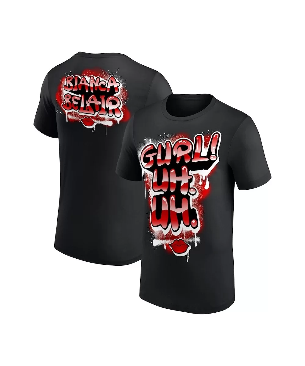 Men's Black Bianca Belair Gurl! Uh. Uh. T-Shirt $10.32 T-Shirts