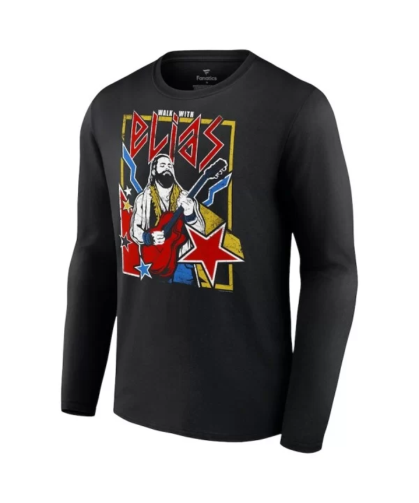 Men's Fanatics Branded Black Elias Walk With Elias Long Sleeve T-Shirt $12.32 T-Shirts