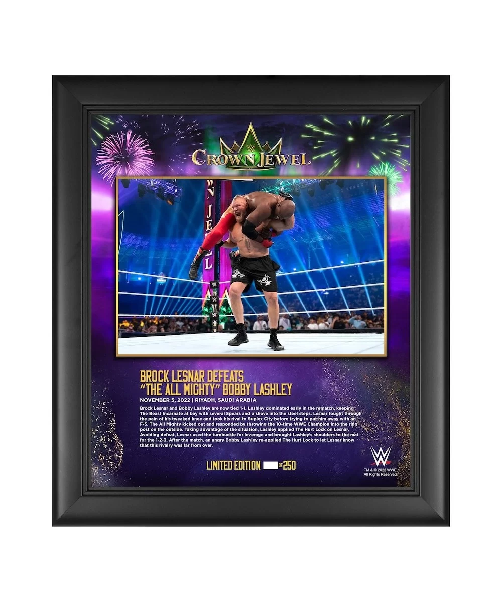 Brock Lesnar Framed 15" x 17" 2022 Crown Jewel Collage - Limited Edition of 250 $22.40 Home & Office