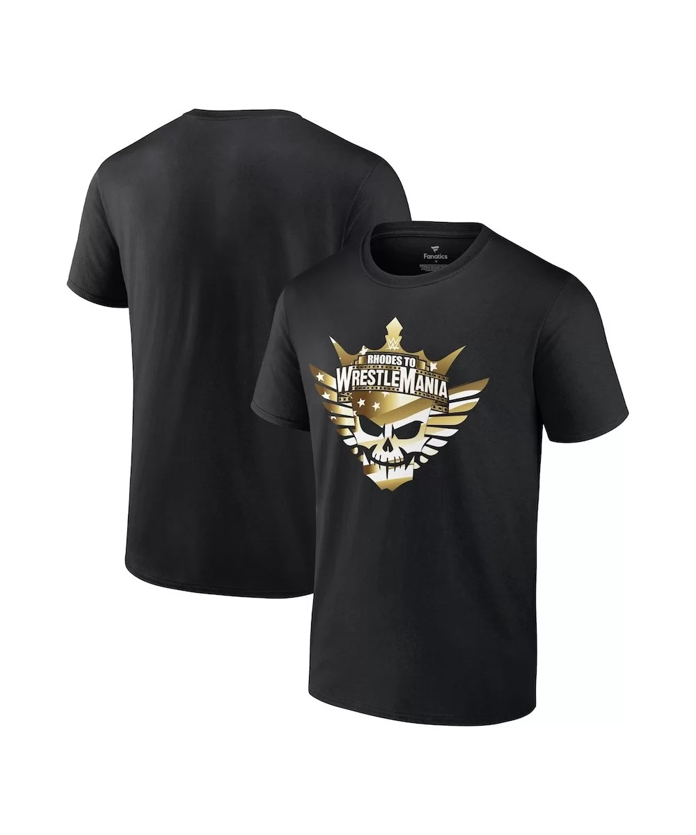 Men's Fanatics Branded Black Cody Rhodes Rhodes to WrestleMania T-Shirt $9.60 T-Shirts