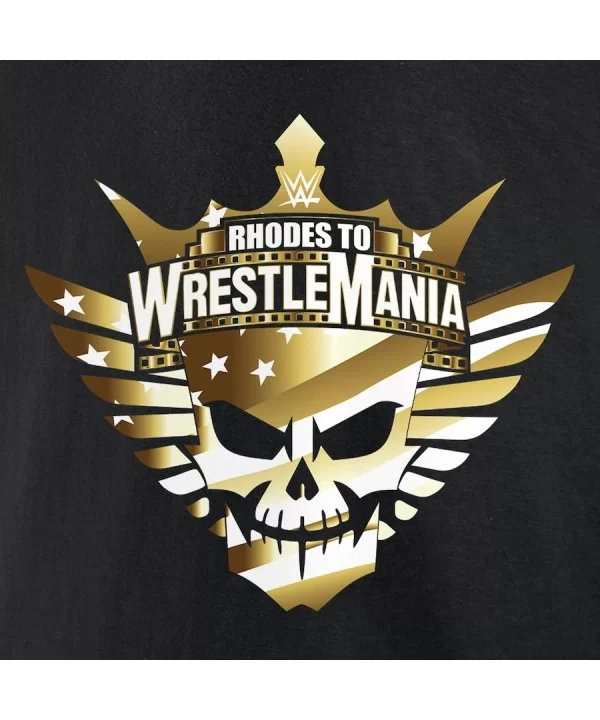 Men's Fanatics Branded Black Cody Rhodes Rhodes to WrestleMania T-Shirt $9.60 T-Shirts