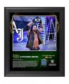 AJ Styles Framed 15" x 17" 2016 Money In The Bank Collage with a Piece of Match-Used Canvas - Limited Edition of 199 $23.52 H...