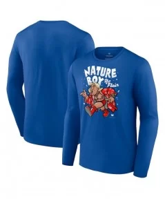 Men's Fanatics Branded Royal Ric Flair Cartoon Long Sleeve T-Shirt $10.92 T-Shirts