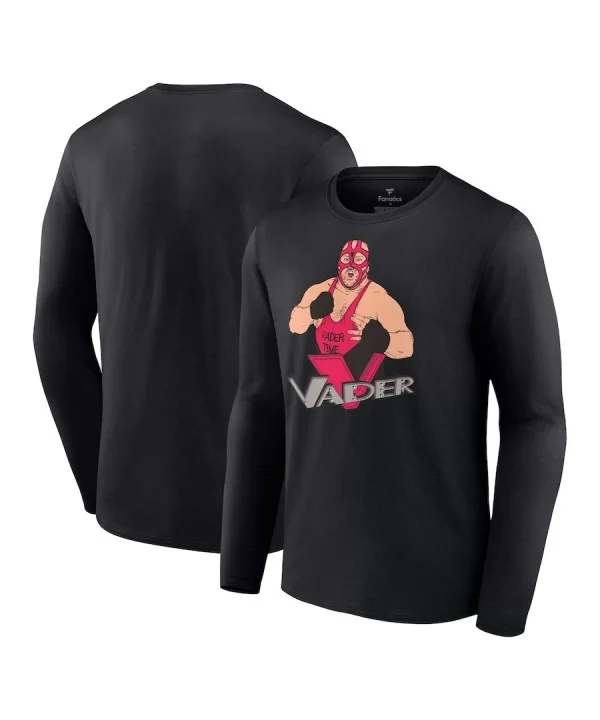 Men's Fanatics Branded Black Vader Illustrated Long Sleeve T-Shirt $10.92 T-Shirts