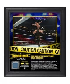 Sami Zayn Framed 15" x 17" 2016 Roadblock Collage with a Piece of Match-Used Canvas - Limited Edition of 199 $20.16 Collectibles