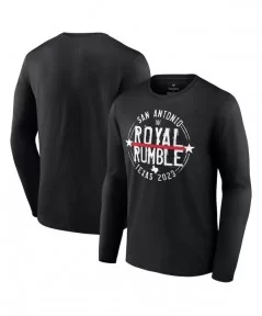 Men's Fanatics Branded Black Royal Rumble 2023 Texas Logo Long Sleeve T-Shirt $12.32 T-Shirts