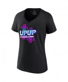 Women's Fanatics Branded Black UpUpDownDown Logo V-Neck T-Shirt $8.40 T-Shirts