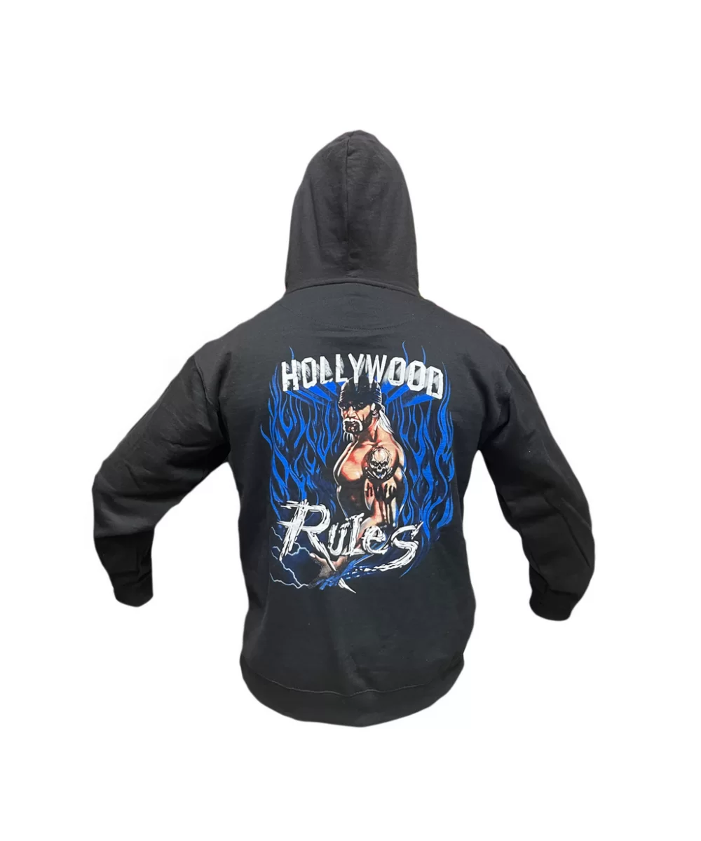 Hollywood Rules Blue Flame Hoodie $8.88 Apparel